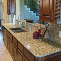 Kitchen countertop and sink