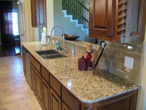 Kitchen countertop and sink