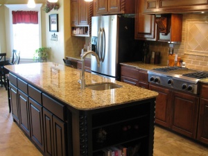 Kitchen island with sink